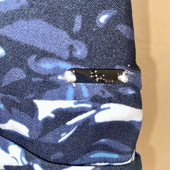 S.C & CO Blue Mini Pencil Skort for Casual Resort Wear - Picture 3 of 8